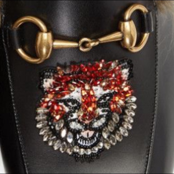 ❌Sold❌Gucci lion pierced heart Princetown loafer - Picture 7 of 8